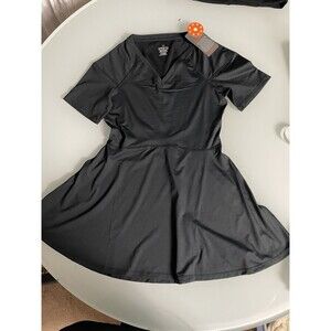 New Copper Life Black A-Line Short Sleeve Shirt Size Medium